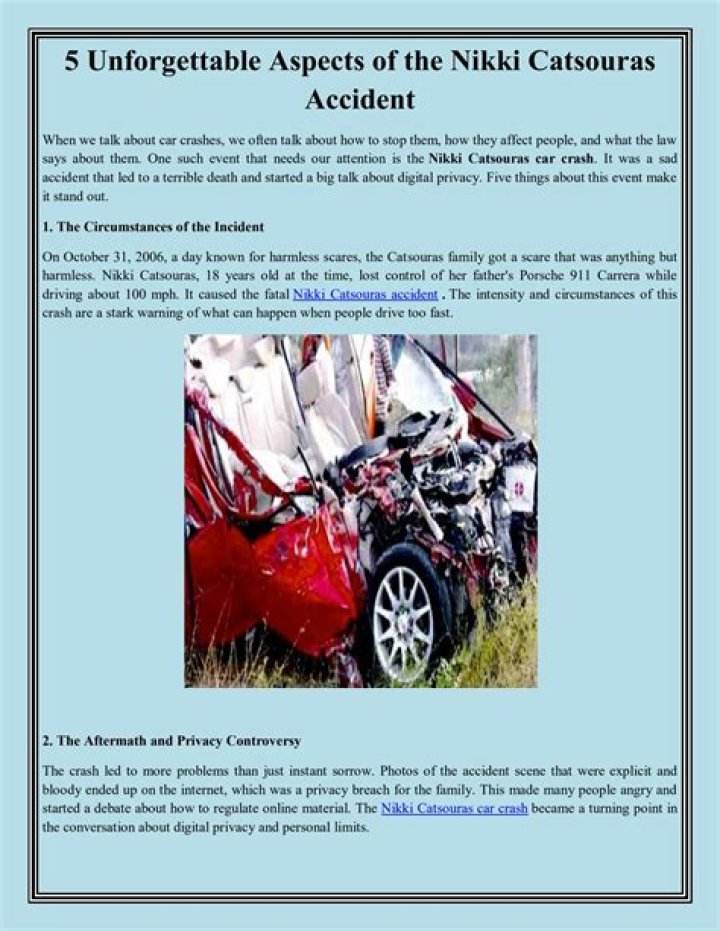 Nikki Catsouras Fatal Car Crash: A Tragic Accident You Need To Know